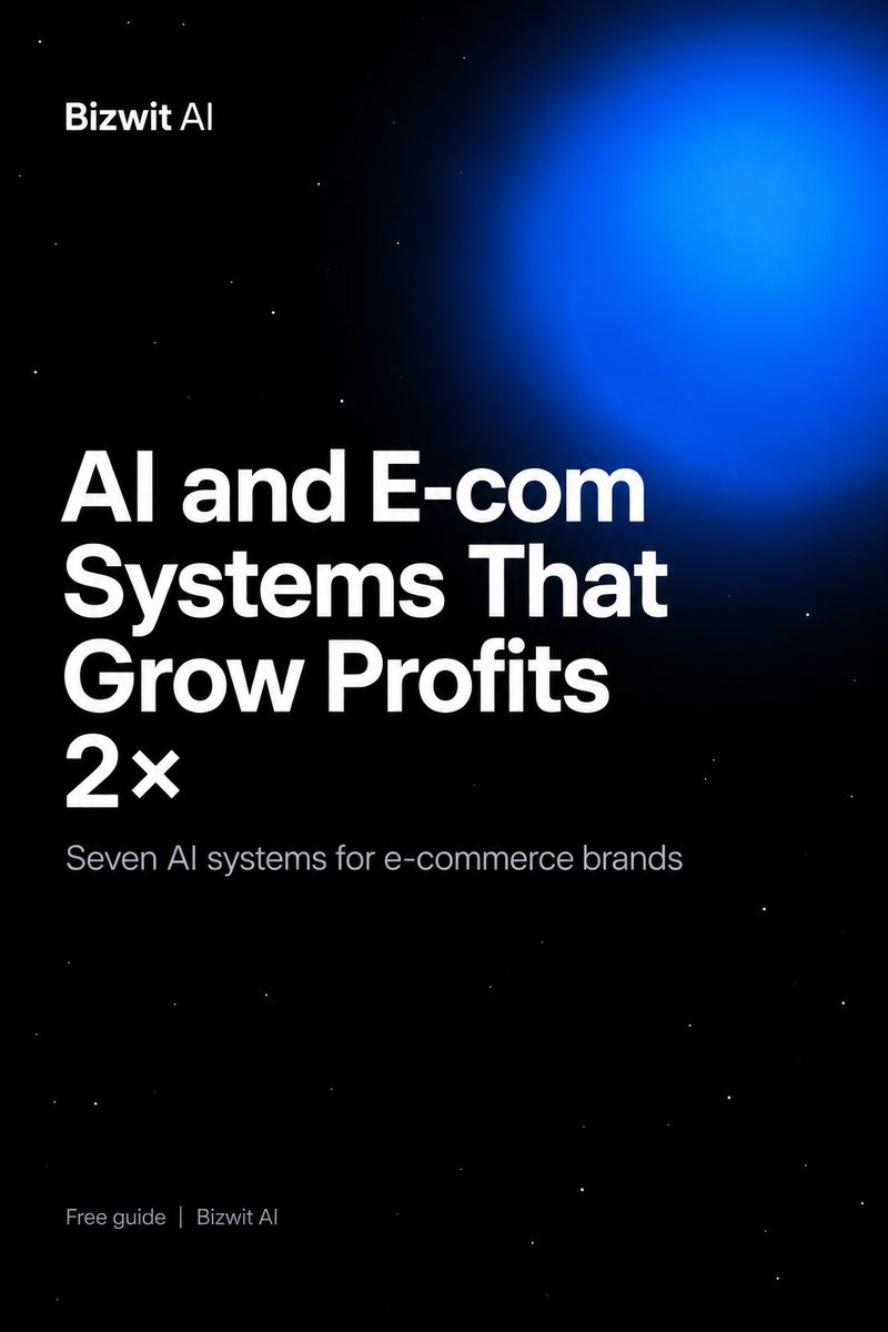 Cover of the guide: AI and E-com Systems That Grow Profits 2×